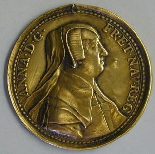 Medalla de Luis XIV de Francia y su madre Ana de Austria