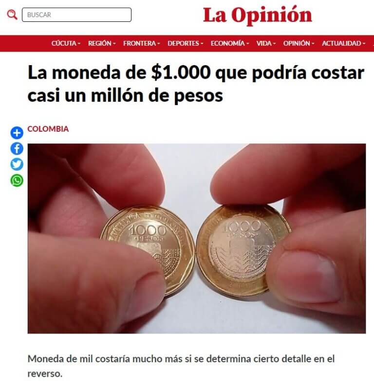 Información errónea presentada por un periódico en colombia