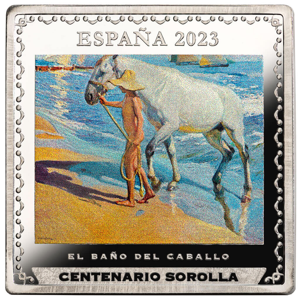 Anverso nueva moneda 10 euros centenario de Sorolla