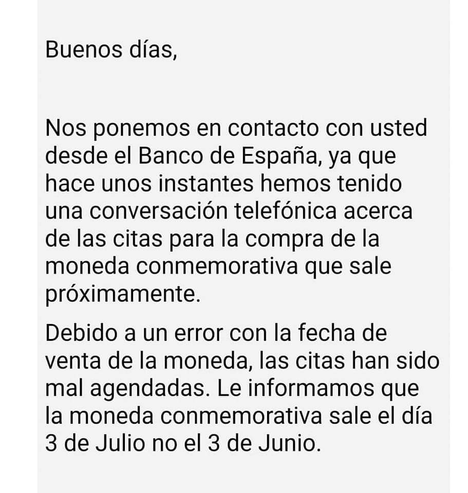 Comunicado cambio de fecha de entrega de moneda de la presidencia de la unión europea