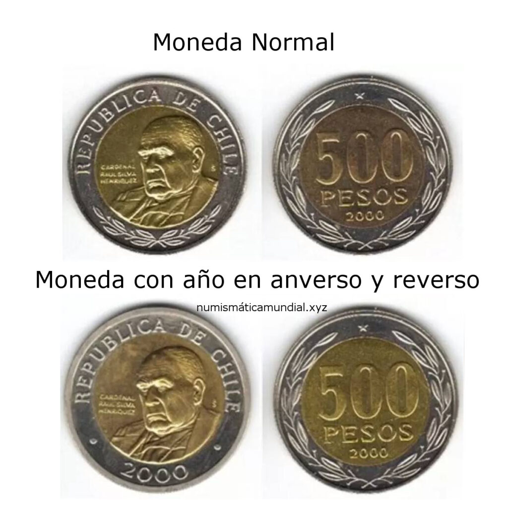Moneda de 500 del 2000 chilenas