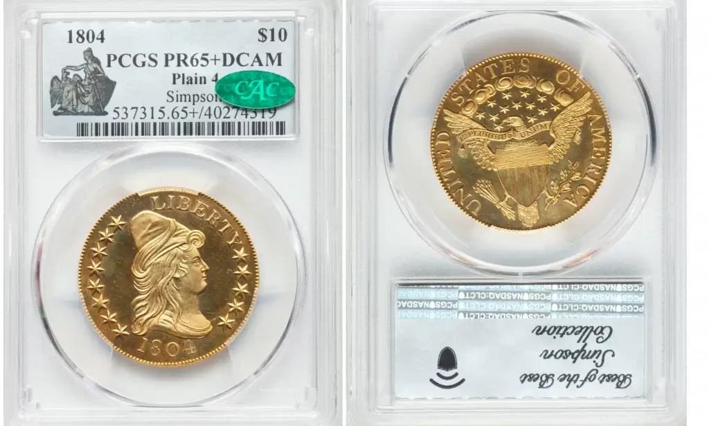Monedas mas caras del mundo - Draped Bust Eagle de 1804