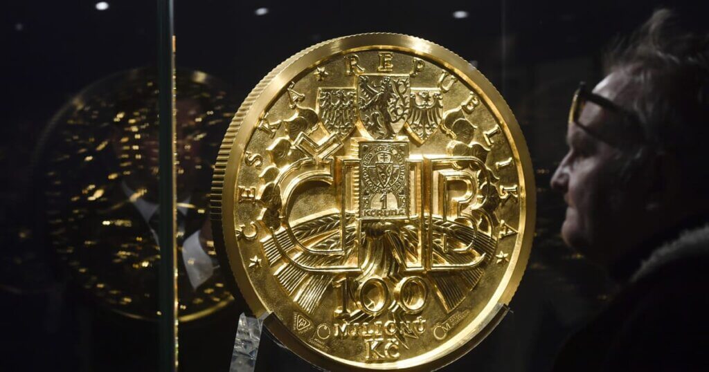Monedas mas caras del mundo - conmemorativa del centenario de la corona checoslovaca