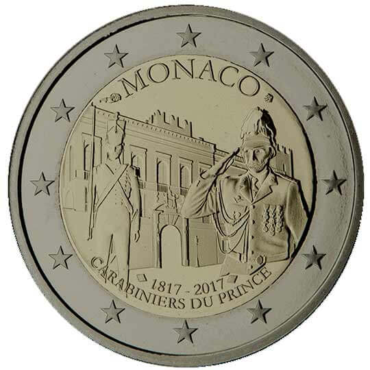 Moneda de 2 euros Mónaco 2017 - Homenaje a la Compañía de Carabineros del Príncipe