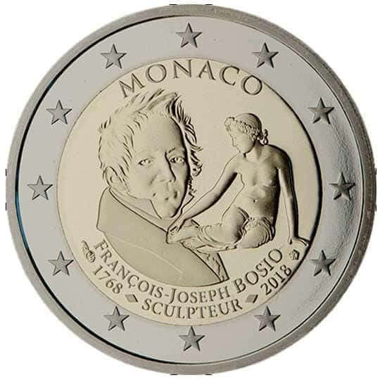 Moneda de 2 euros Mónaco 2018 - 250 aniversario de François Joseph Bosio